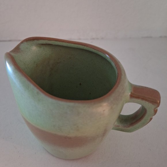 Frankoma Pottery Prairie Green Creamer with Handle Vintage Collectible - Picture 3 of 7